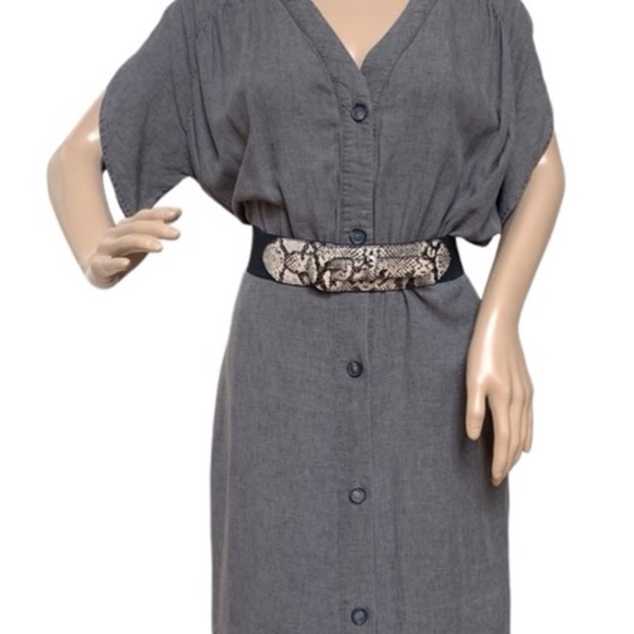 BCBGMAXAZRIA Women’s Black Stretch Belt With Snake Print Buckle Insert XS - Picture 12 of 13